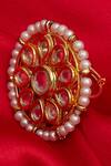 Buy_Just Shradha's_Floral Kundan Motif Ring_Online_at_Aza_Fashions