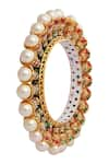 Buy_Just Shradha's_Gold Plated Kundan Stones Meenakari Bead Bangle _at_Aza_Fashions