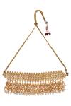 Buy_Just Shradhas_Gold Plated Bead Kundan Choker _at_Aza_Fashions