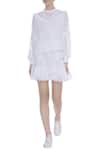 Buy_Ankita_White Mul Layered Short Skirt_at_Aza_Fashions