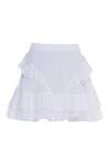 Shop_Ankita_White Mul Layered Short Skirt_at_Aza_Fashions