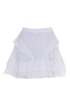 Ankita_White Mul Layered Short Skirt_Online_at_Aza_Fashions