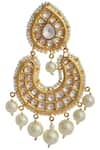 Zevar by Geeta_Gold Plated Kundan And Bead Earrings_Online_at_Aza_Fashions