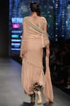 Shop_Rabani & Rakha_Gold Pre Draped Pant Saree Set _at_Aza_Fashions