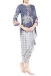 Soup by Sougat Paul_Blue Round Printed Dhoti Jumpsuit _Online_at_Aza_Fashions