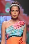 Siddhartha Bansal_Green One Shoulder Printed Dress_Online_at_Aza_Fashions