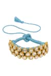 Buy_Astha Jagwani_Gold Plated Crystals Bracelet_at_Aza_Fashions