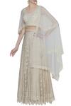 Buy_Vandana Sethi_Off White Chikankari Embroidered Lehenga Set _at_Aza_Fashions