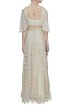 Shop_Vandana Sethi_Off White Chikankari Embroidered Lehenga Set _at_Aza_Fashions