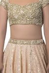 Buy_Priyanka Jain_Peach Sweetheart Neck Embroidered Bridal Lehenga Set _Online_at_Aza_Fashions