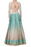 Shop_Priyanka Jain_Blue Round Embroidered Bridal Lehenga Set _at_Aza_Fashions