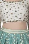 Buy_Priyanka Jain_Blue Round Embroidered Bridal Lehenga Set _Online_at_Aza_Fashions