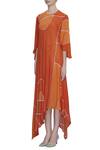 Buy_Vedika M_Orange Hand Painted Maxi Dress_Online_at_Aza_Fashions