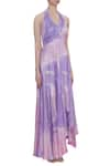 Vedika M_Purple Halter Asymmetric Dress  _Online_at_Aza_Fashions