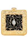 Buy Puneet Gupta Gold Embellished Box Clutch at Aza Fashions Buy_Puneet Gupta_Gold Embellished Box Clutch_at_Aza_Fashions