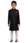 Buy_Little Stars_Black Sherwani Set _at_Aza_Fashions