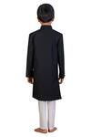 Shop_Little Stars_Black Sherwani Set _at_Aza_Fashions