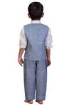 Shop_Little Stars_Blue Waist Coat Pant Set _at_Aza_Fashions