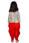 Shop_Little Stars_Silver Sequin Top With Dhoti Pants _at_Aza_Fashions