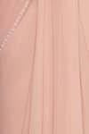 ARPAN VOHRA_Peach Georgette Halter Embellished Saree Gown For Women_at_Aza_Fashions