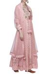 Buy_Shyam Narayan Prasad_Pink Block Print Anarkali Set_at_Aza_Fashions