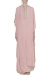 Buy_Nidhika Shekhar_Pink Cowl Draped Gown _Online_at_Aza_Fashions