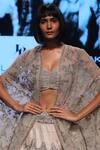 JAYANTI REDDY_Beige Embroidered Lehenga Cape Set_Online_at_Aza_Fashions