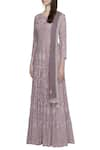 Mahima Batra_Purple Round Embroidered Anarkali With Dupatta  _Online_at_Aza_Fashions