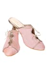 Shop_Colaba Causeway_Pink Slip On Kitten Heel Sandals_at_Aza_Fashions