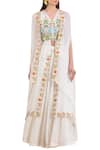 Buy_Limerick By Abirr N' Nanki_Off White Embroidered Cape Lehenga Set_Online_at_Aza_Fashions