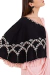 Buy_Limerick By Abirr N' Nanki_Pink Pre-draped Cape Saree_Online_at_Aza_Fashions