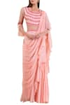 Buy_Limerick by Abirr N' Nanki_Pink Pre Draped Saree Gown _Online_at_Aza_Fashions