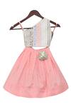 Buy_Fayon Kids_White Sequin Top With Pleated Skirt _at_Aza_Fashions