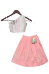 Fayon Kids_White Sequin Top With Pleated Skirt _Online_at_Aza_Fashions