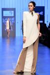 Buy_Nikhil Thampi_White Asymmetric Tunic With Pants  _at_Aza_Fashions