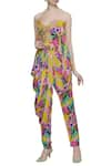 Buy_Papa Don't Preach_Yellow Crepe Bandeau Printed Jumpsuit_at_Aza_Fashions