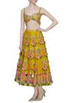 Buy_Papa Dont Preach_Yellow Raw Silk Beads, Sequin Sweetheart Embroidered Lehenga Set_at_Aza_Fashions