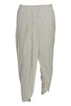 Shop_Pranay Baidya_Off White Cotton Silk Plain Dhoti Pant  _at_Aza_Fashions