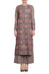 Buy_Purvi Doshi_Grey Hand Embroidered Kurta_Online_at_Aza_Fashions