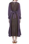 Shop_Chambray & Co._Purple Linen Silk Midi Dress _at_Aza_Fashions