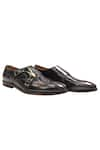 Artimen_Grey Plain Handcrafted Double Monk Shoes _Online_at_Aza_Fashions