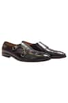 Artimen_Maroon Hand Painted Dual Strap Shoes _Online_at_Aza_Fashions