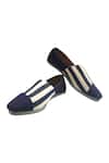 Buy_Artimen_Blue Striped Fabric Shoes_at_Aza_Fashions