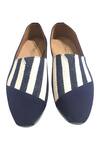 Shop_Artimen_Blue Striped Fabric Shoes_at_Aza_Fashions