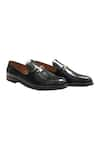 Artimen_Black Metal Detail Horsebit Block Heel Loafers _Online_at_Aza_Fashions