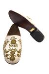 Buy_Artimen_Cream Zardozi Floral Embroidered Loafers _Online_at_Aza_Fashions