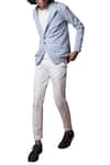 Buy_The Loom Art_Blue Handloom Cotton Striped Blazer Jacket For Men_at_Aza_Fashions