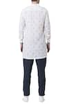 Shop_Suketdhir_White Cotton Printed Shirt Kurta  _at_Aza_Fashions