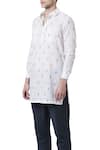 Shop_Suketdhir_White Cotton Printed Shirt Kurta  _Online_at_Aza_Fashions