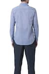 Suketdhir_Blue Cotton Shirt  _at_Aza_Fashions